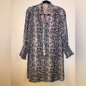 Rebecca Taylor Snake Skin Patterned Dress Size 6